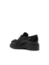 Triangle Logo Leather Loafers Black - PRADA - BALAAN 4