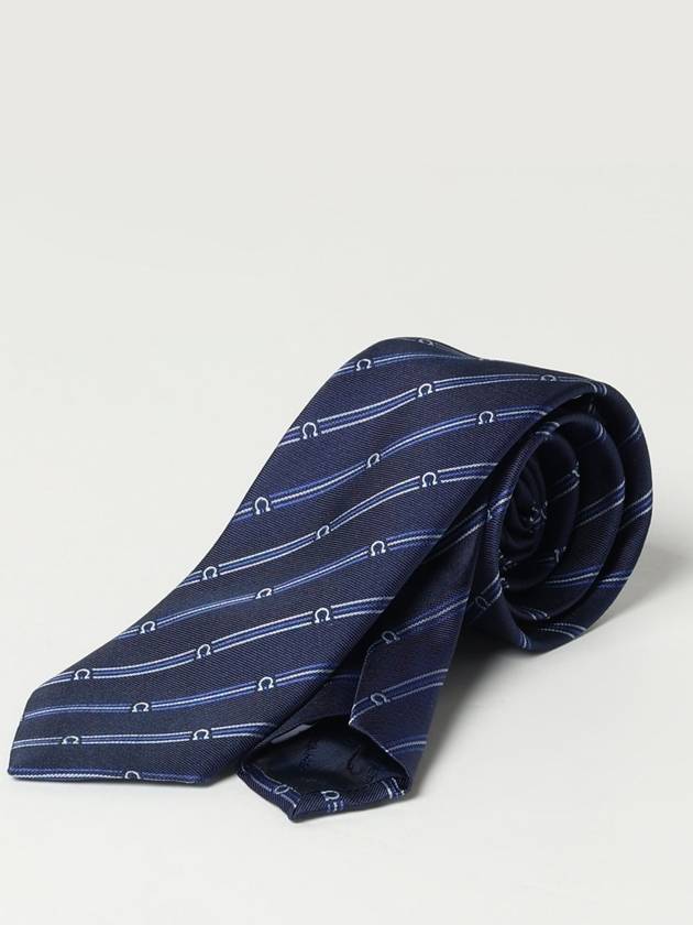 Gancini Print Silk Tie Navy - SALVATORE FERRAGAMO - BALAAN 2