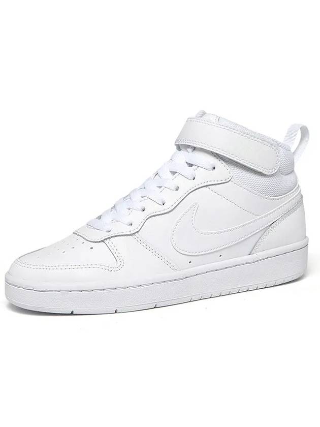 Kids GS Court Borough 2 Mid Top Sneakers White - NIKE - BALAAN 5