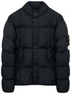 Garment Dyed Crinkle Reps Down Padding Black - STONE ISLAND - BALAAN 2