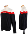 Men's Virgin Wool Logo Knit Top Navy - MONCLER - BALAAN 3