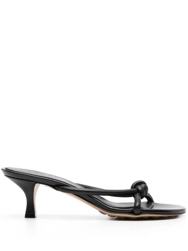 Blink Leather Sandal Heels Black - BOTTEGA VENETA - BALAAN 3