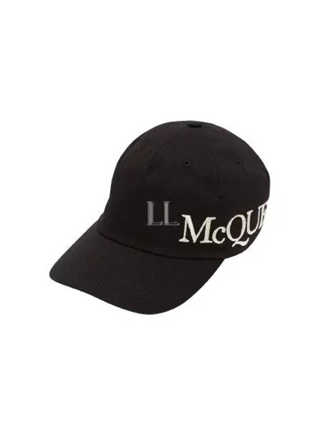 Embroidered Logo Ball Cap Black - ALEXANDER MCQUEEN - BALAAN 2