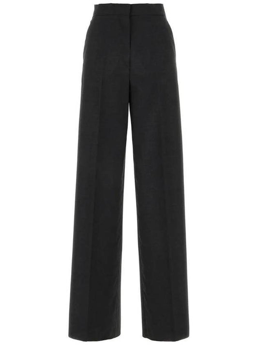 Mendoza Virgin Wool Straight Pants Black - MAX MARA - BALAAN 1
