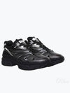 Fabric Calfskin Low Top Sneakers Black - VALENTINO - BALAAN 2