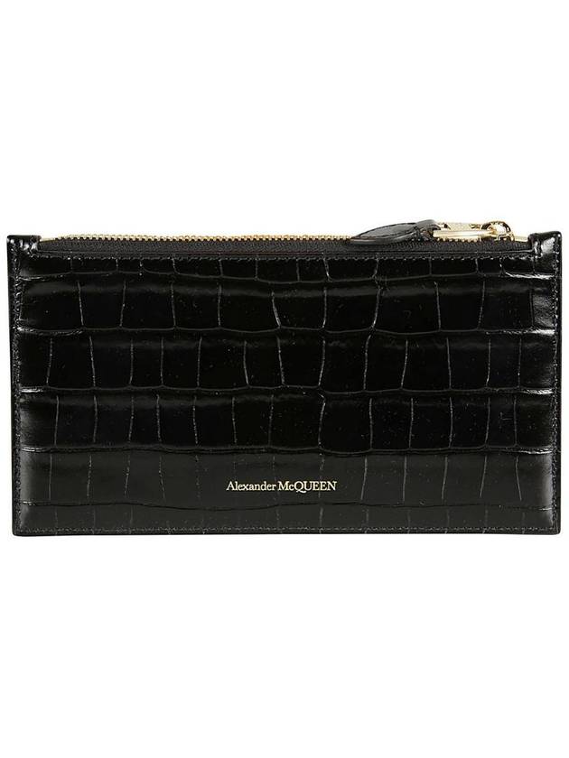 Skull Zipper Card Wallet Black - ALEXANDER MCQUEEN - BALAAN 2