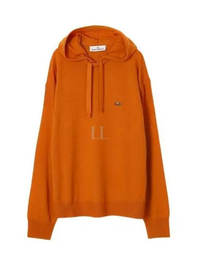 Embroidered Logo Virgin Wool Hoodie Orange - VIVIENNE WESTWOOD - BALAAN 2