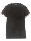 Arm Logo Round Short Sleeve T-Shirt Black - MONCLER - BALAAN 2