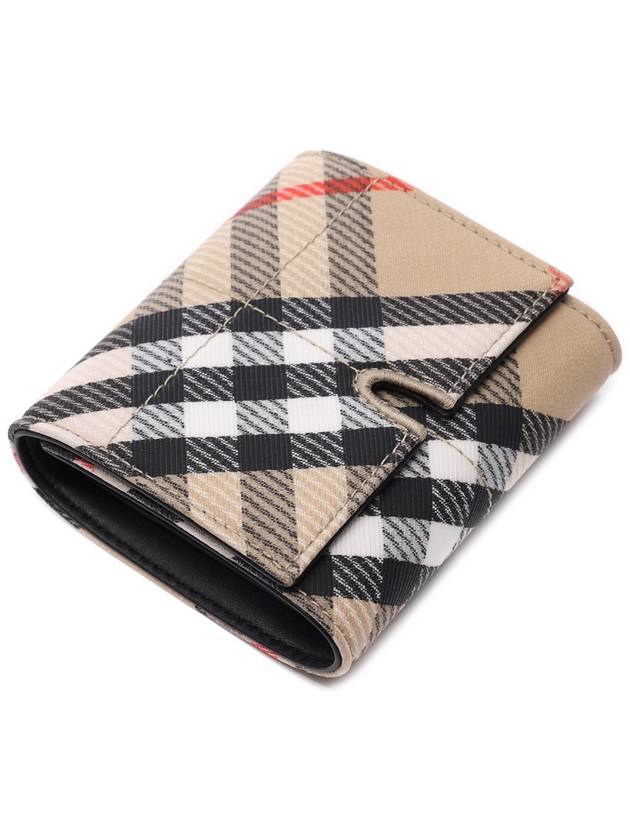 Snip Check Half Wallet Sand - BURBERRY - BALAAN 6