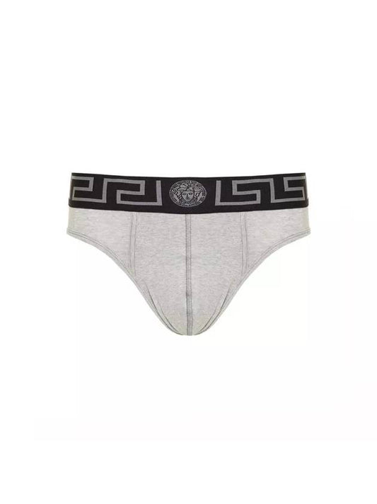 Greca Border Briefs Grey - VERSACE - BALAAN 1