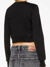 F Slimmy Cutout Logo Crop Sweatshirt Black - DIESEL - BALAAN 4