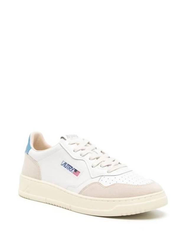 Medalist Leather Suede Blue Tab Low Top Sneakers White - AUTRY - BALAAN 3