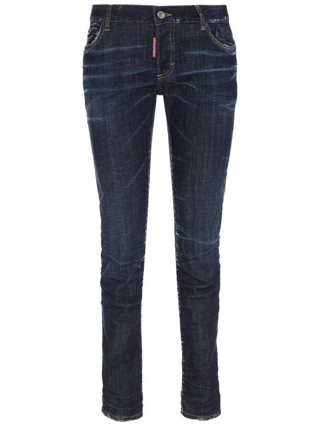 Dark Clean Wash Jennifer Skinny Jeans Blue - DSQUARED2 - BALAAN 2