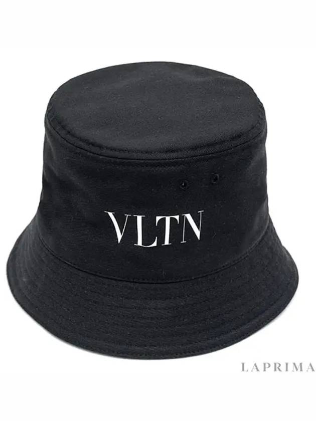 Logo Cotton Bucket Hat Black - VALENTINO - BALAAN 5