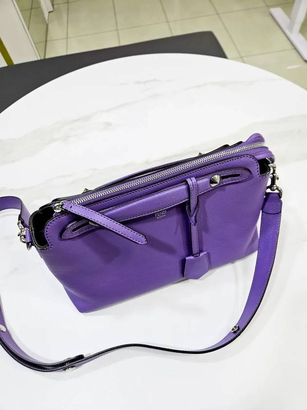 By the Way Medium Leather Purple Boston Bag 8BL124 - FENDI - BALAAN 7