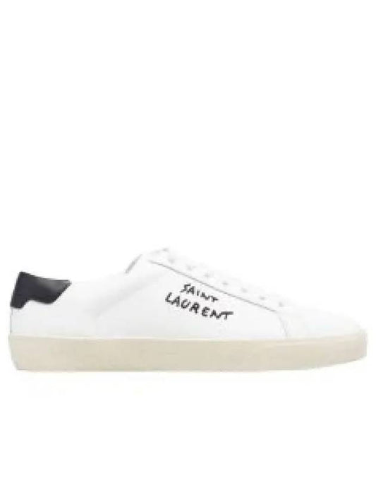 Court Classic Black Tab Low Top Sneakers White - SAINT LAURENT - BALAAN 2