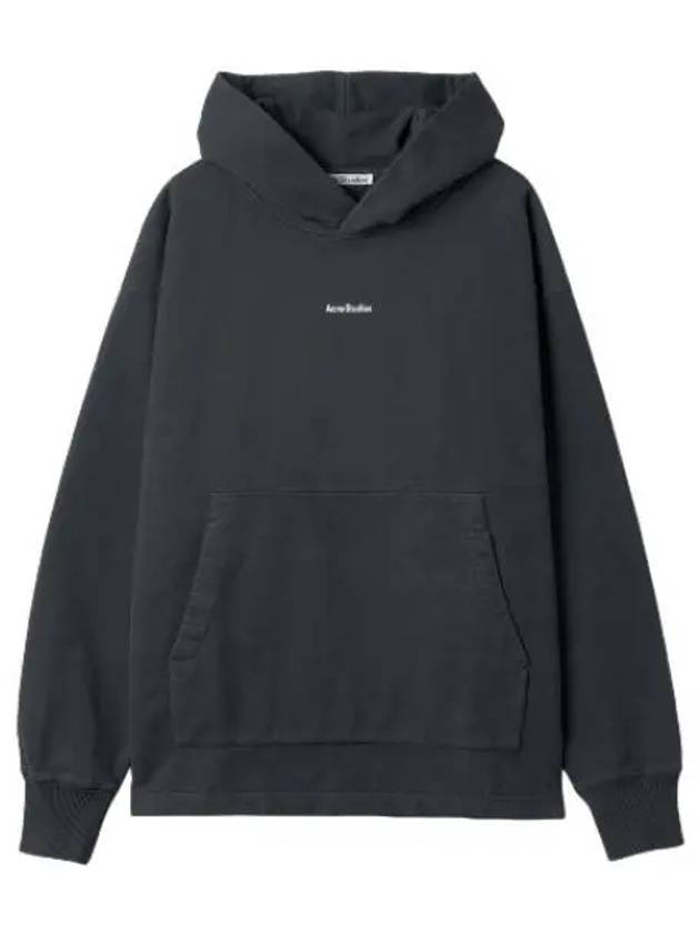 Logo Hooded Black Sweatshirt - ACNE STUDIOS - BALAAN 1