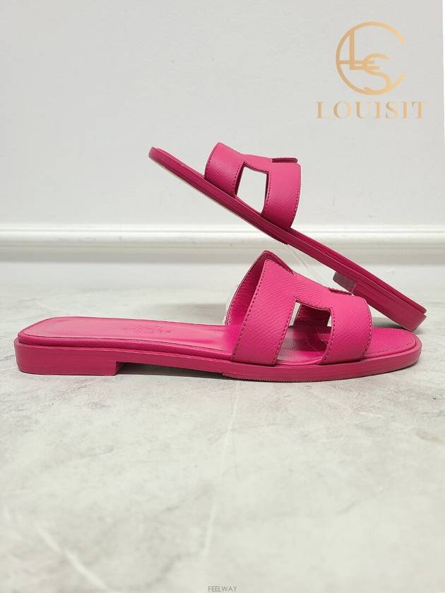 Used luxury goods Lewis IT 36 5 Rose Vinicunca Oran sandal slippers - HERMES - BALAAN 4