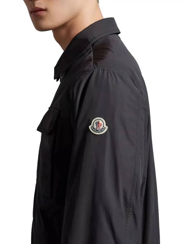 Epte Logo Patch Flap Pocket Zip Up Jacket Black - MONCLER - BALAAN 5