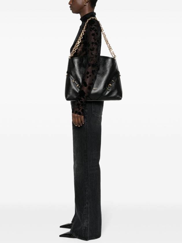 Voyou Chain Leather Shoulder Bag Black - GIVENCHY - BALAAN 3