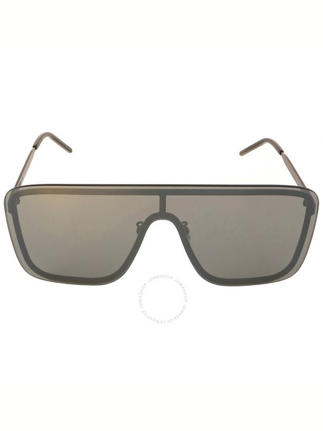 Saint Laurent Silver Mirror Shield Unisex Sunglasses SL 364 MASK 003 99 - SAINT LAURENT - BALAAN 1