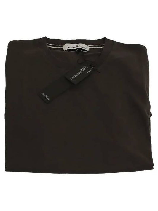 Micro Graphic Arm Logo Printing Short Sleeve T-Shirt Charcoal - STONE ISLAND - BALAAN 2