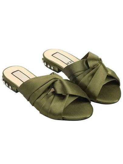 Satin Flat Slipper Khaki - Nº 21 - BALAAN 2