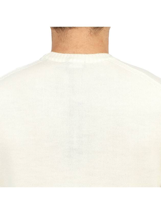 Crew Neck Wool Knit Top Ivory - DRUMOHR - BALAAN 8