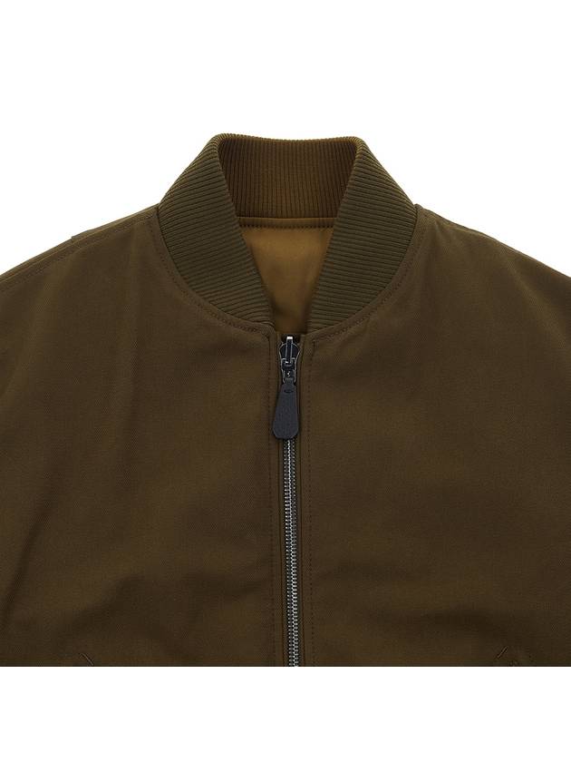 Thule Cotton Reversible Bomber Jacket Dark Khaki Desert Mist - LORO PIANA - BALAAN 7