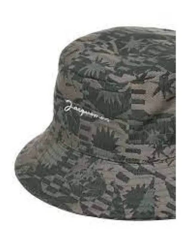 Le Bob Tecido Floral Camouflage Bucket Hat Jacquard Khaki Flowers - JACQUEMUS - BALAAN 2