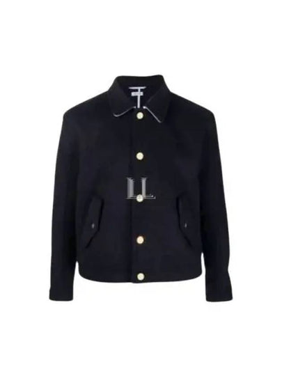 Military Weight Cashmere Jacket Navy - THOM BROWNE - BALAAN 2