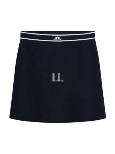 Women's Knitted Knit Skirt Navy - J.LINDEBERG - BALAAN 2