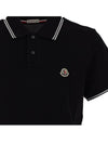 Logo Patch Cotton Polo Shirt Black - MONCLER - BALAAN 6