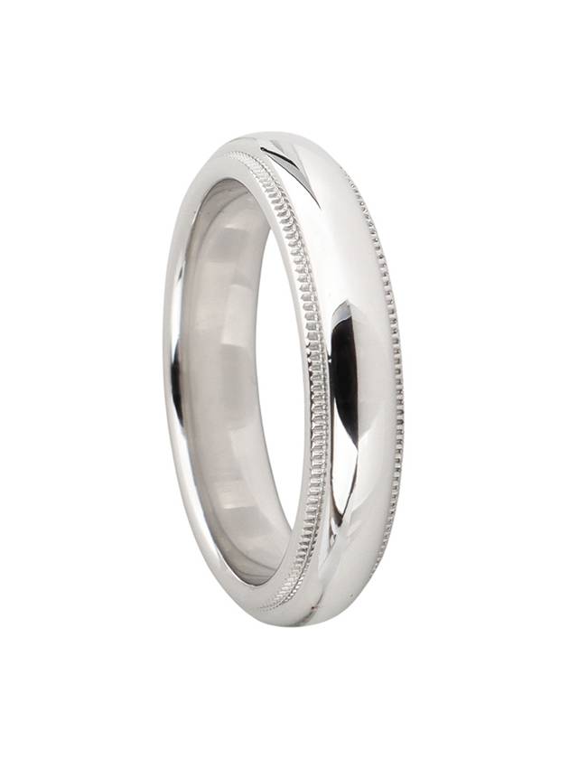 Platinum Together Milgrain Band Ring 4MM No 1034230 - TIFFANY & CO. - BALAAN 3