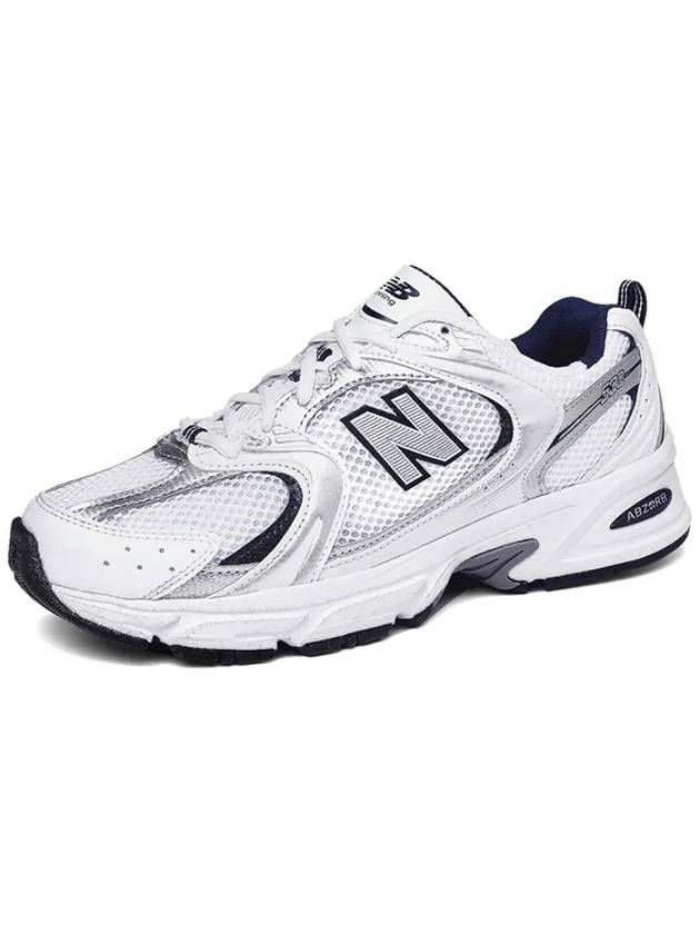 530 Retro Running Low Top Sneakers Navy White - NEW BALANCE - BALAAN 8