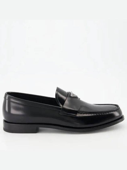 Brushed Leather Loafers Black - PRADA - BALAAN 2