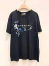 Cotton Logo Floral Short Sleeve T-Shirt Black - GIVENCHY - BALAAN.