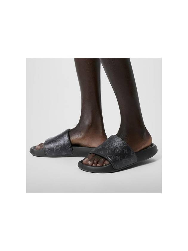 Waterfront Mule Slippers Black - LOUIS VUITTON - BALAAN 1