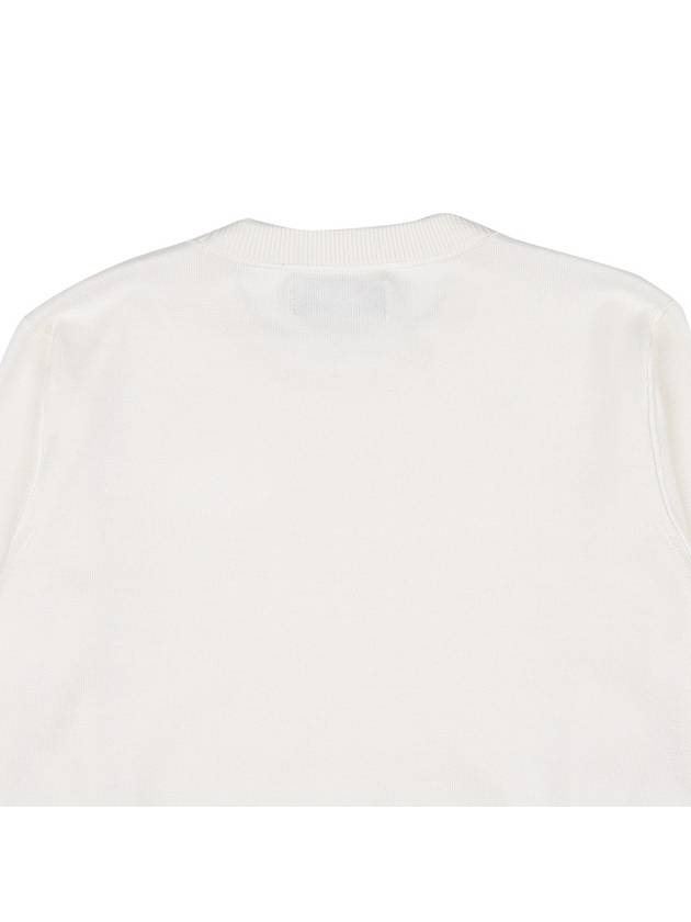 Logo Patch Knit Top White - STONE ISLAND - BALAAN 8