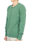 Crew Neck Lambswool Knit Top Green - DRUMOHR - BALAAN 3