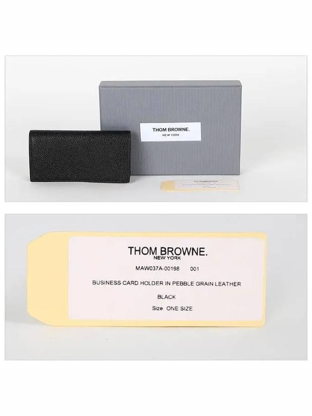 Logo Stamp Card Hoder Black - THOM BROWNE - BALAAN 5