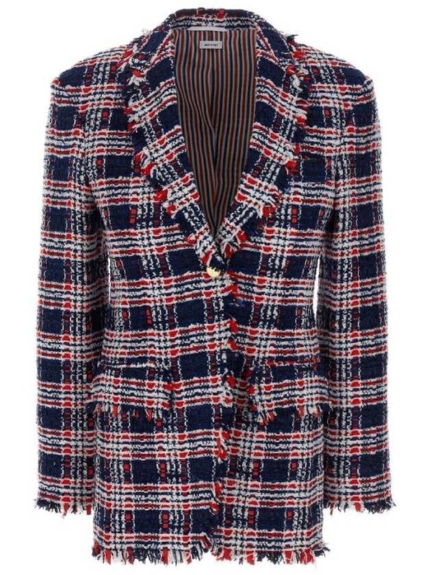 Tweed Single Breasted Fringe Blazer FBC862TF0361 - THOM BROWNE - BALAAN 2