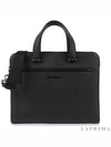 Double Pocket Zipper Briefcase Black - SALVATORE FERRAGAMO - BALAAN 9