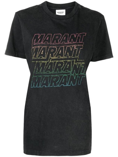 MARANT ETOILE T-shirts and Polos Black - ISABEL MARANT - BALAAN 1