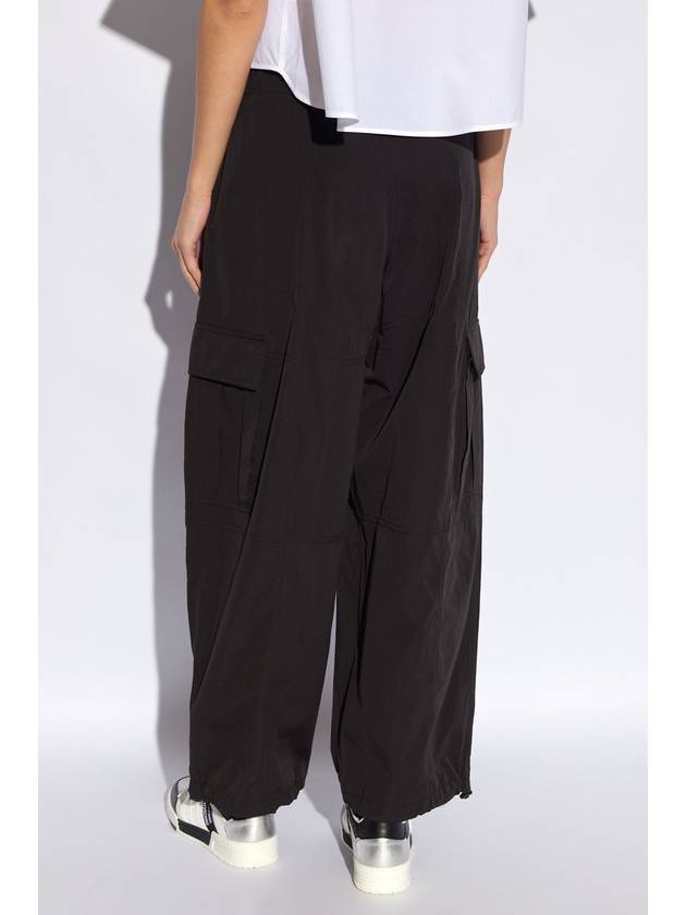 Drawstring Cargo Straight Pants Black - KENZO - BALAAN 5