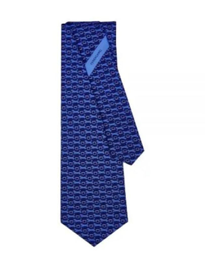 Tiger Print Silk Tie Navy - SALVATORE FERRAGAMO - BALAAN 2