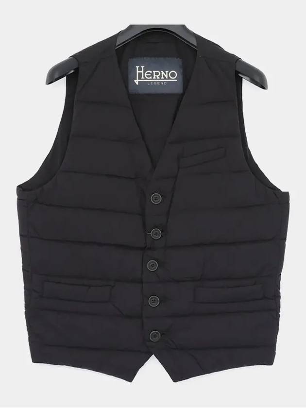 V-neck Down Vest Black - HERNO - BALAAN 4