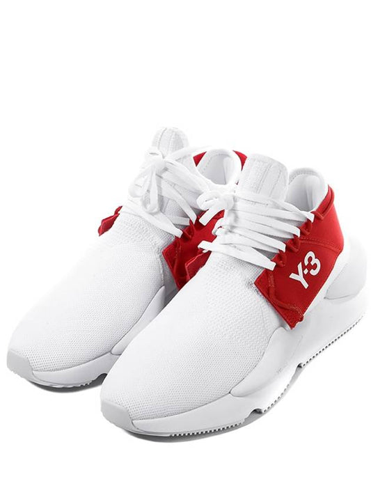 Kaiwa Knit Low Top Sneakers Red White - Y-3 - BALAAN.