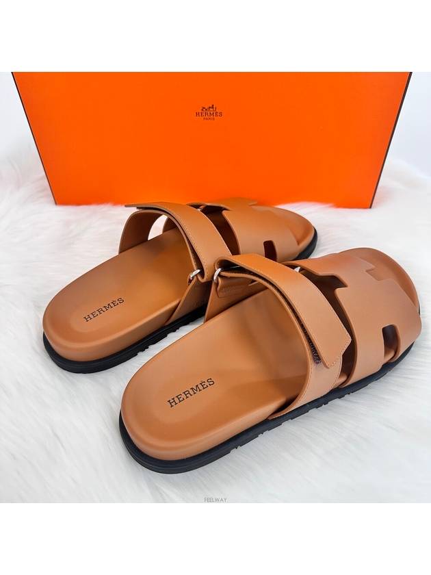 Chypre Men s Sandals Slippers Gold - HERMES - BALAAN 4