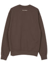 Wellness Club Flock Crew Neck Cotton Sweatshirt Brown - SPORTY & RICH - BALAAN 3